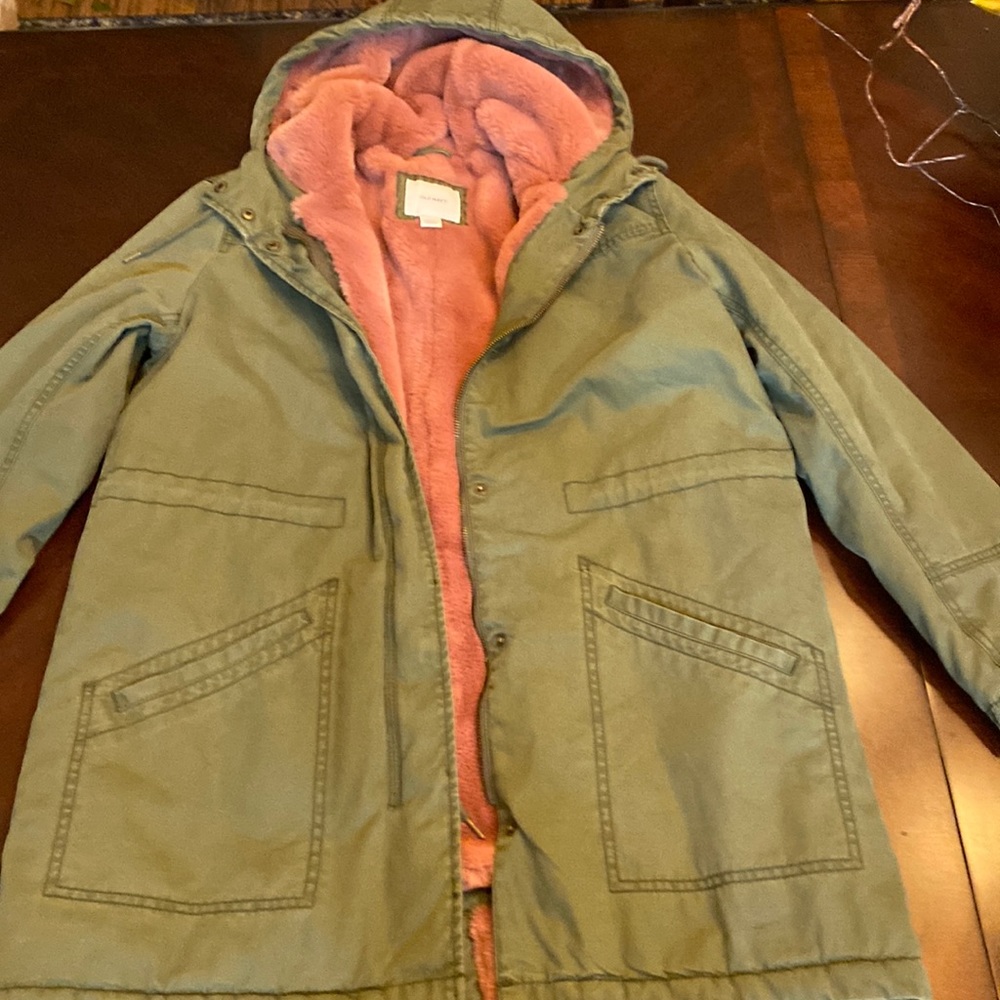 Old Navy plush lined twill coat